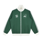 waacking Contrast Side Stripe Fleece Track Jacket