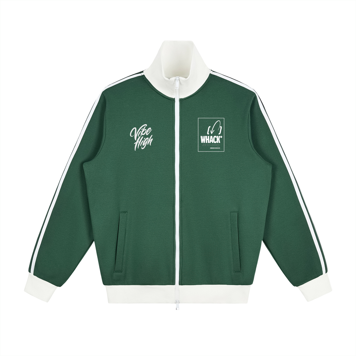 waacking Contrast Side Stripe Fleece Track Jacket