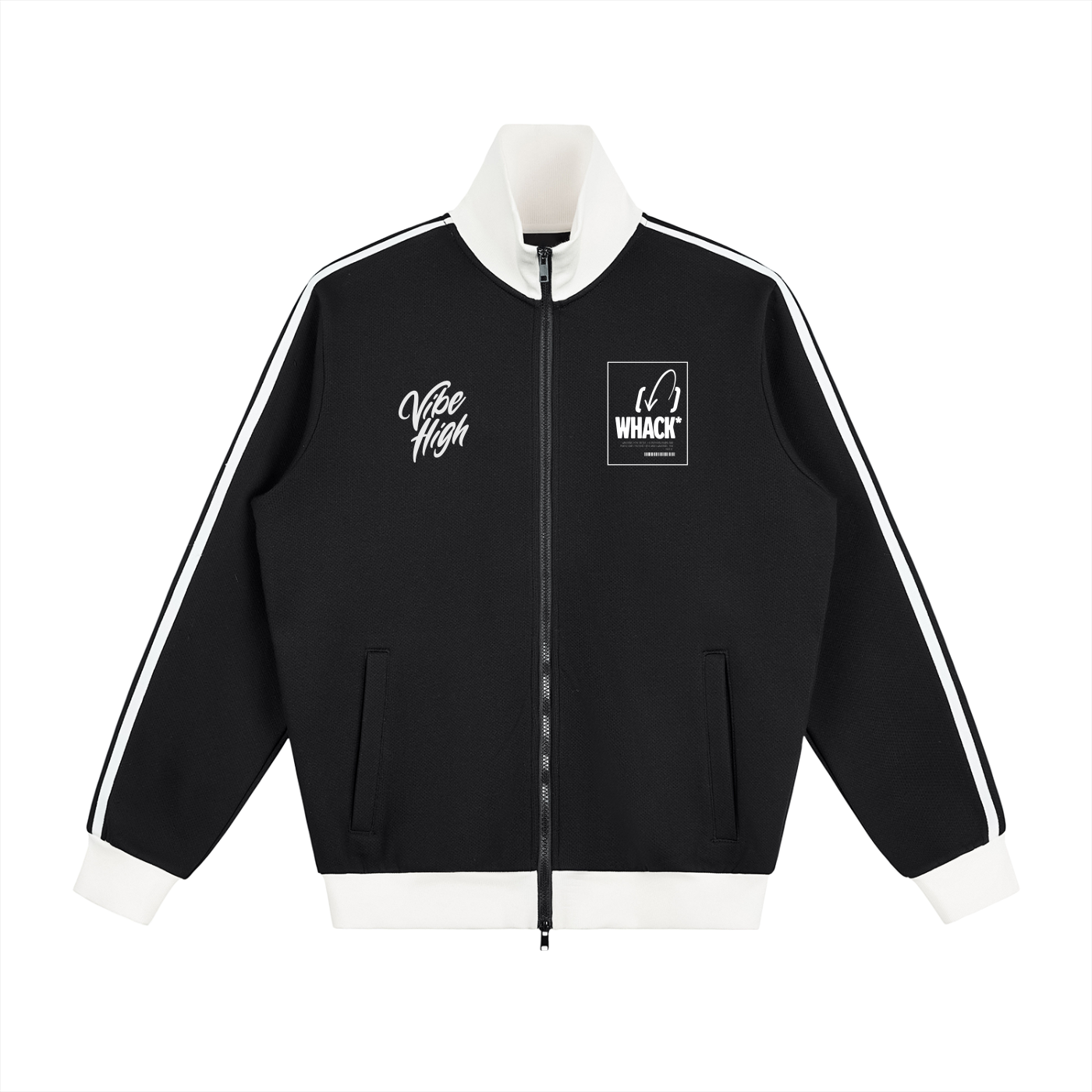 waacking Contrast Side Stripe Fleece Track Jacket