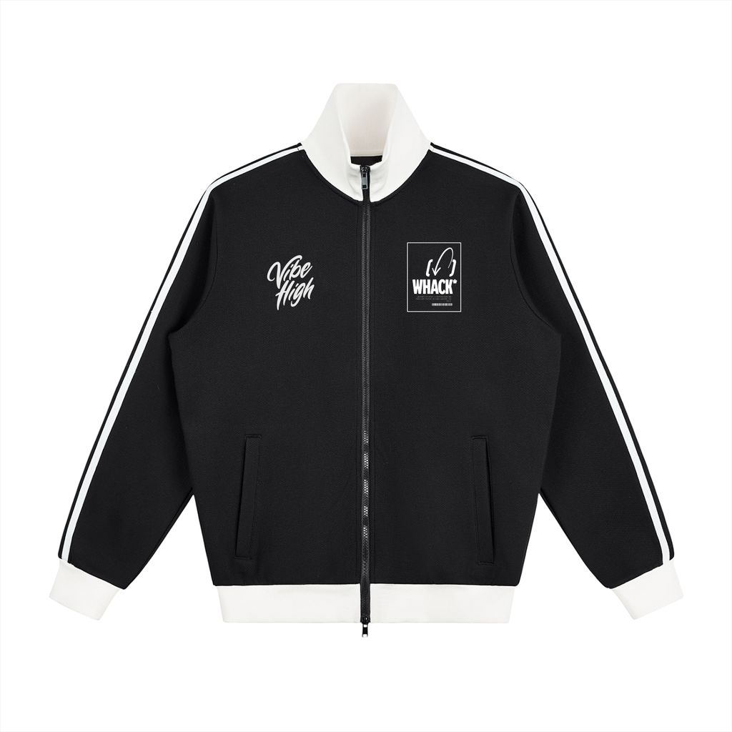 waacking Contrast Side Stripe Fleece Track Jacket