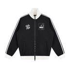 waacking Contrast Side Stripe Fleece Track Jacket