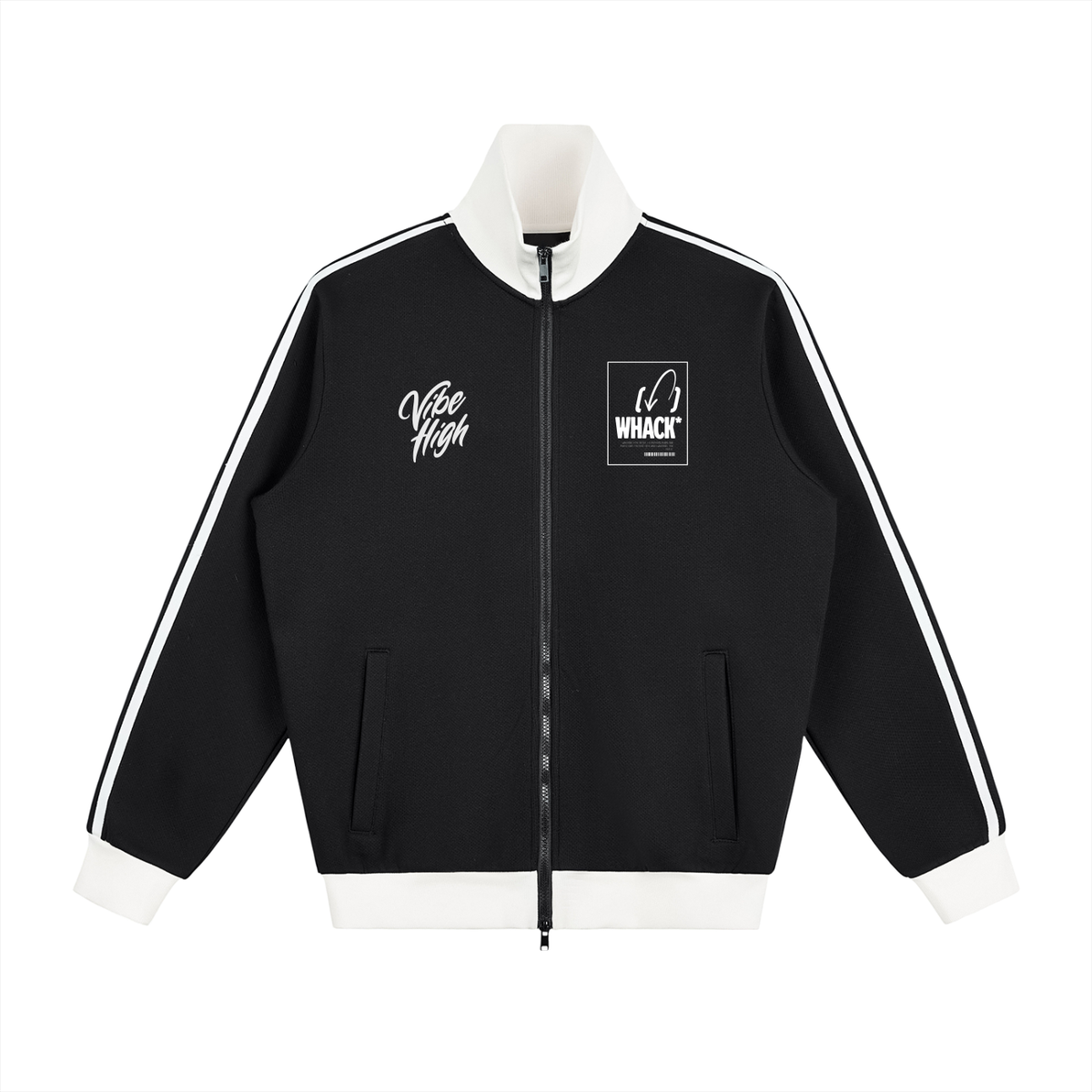 waacking Contrast Side Stripe Fleece Track Jacket