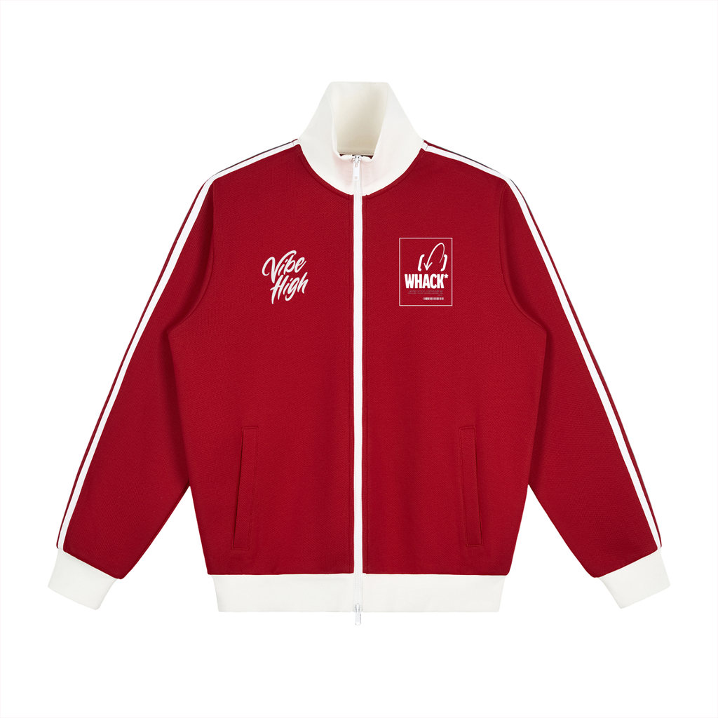 waacking Contrast Side Stripe Fleece Track Jacket
