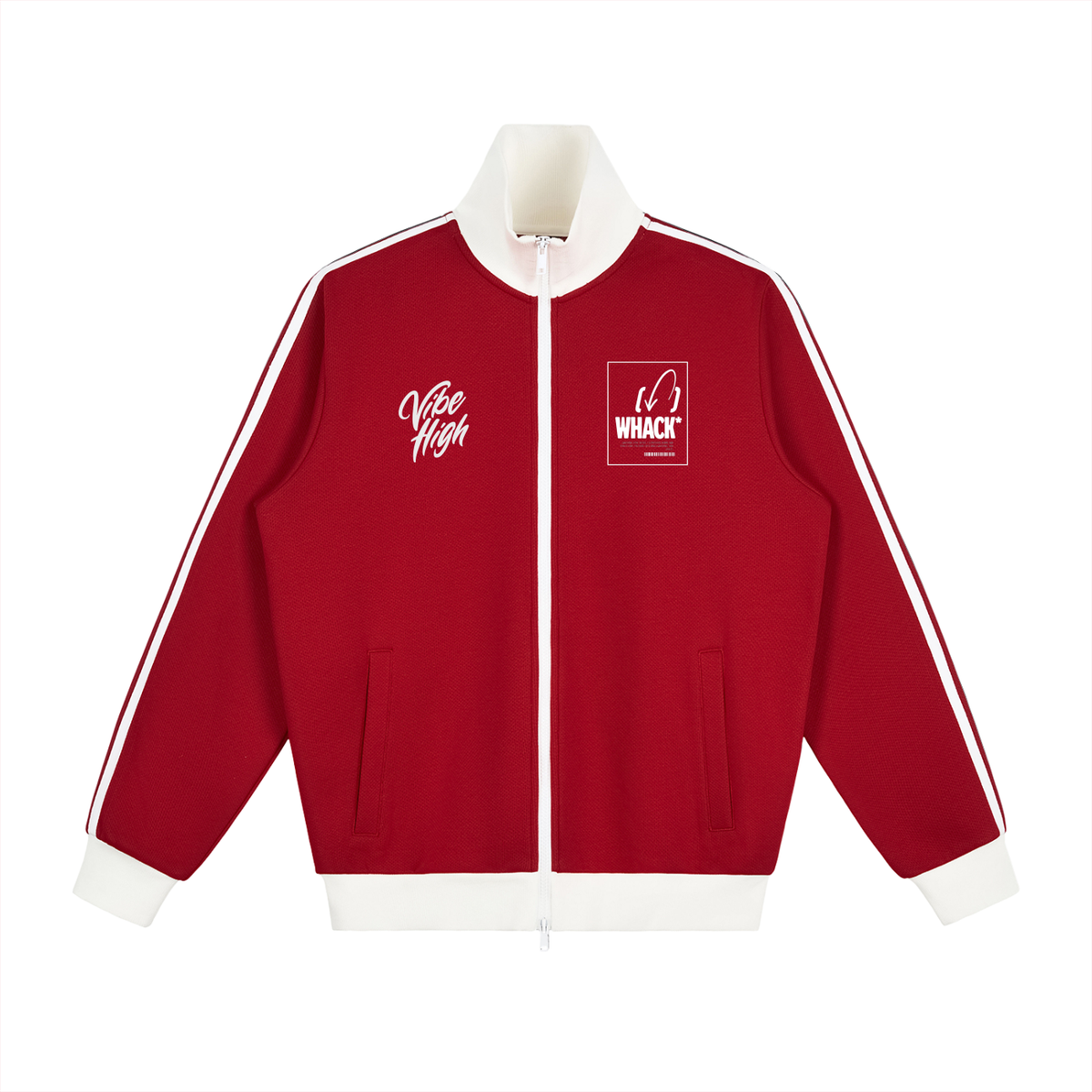 waacking Contrast Side Stripe Fleece Track Jacket