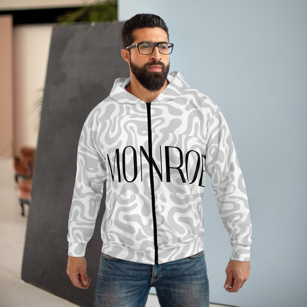 Bold Statement Zip Hoodie — Casual Street-Style Comfort, Personalized Gift for Fall