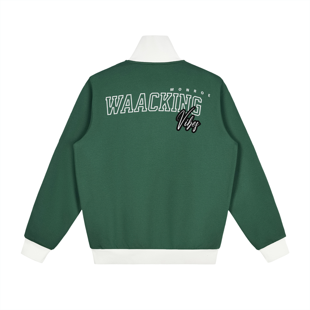 waacking Contrast Side Stripe Fleece Track Jacket