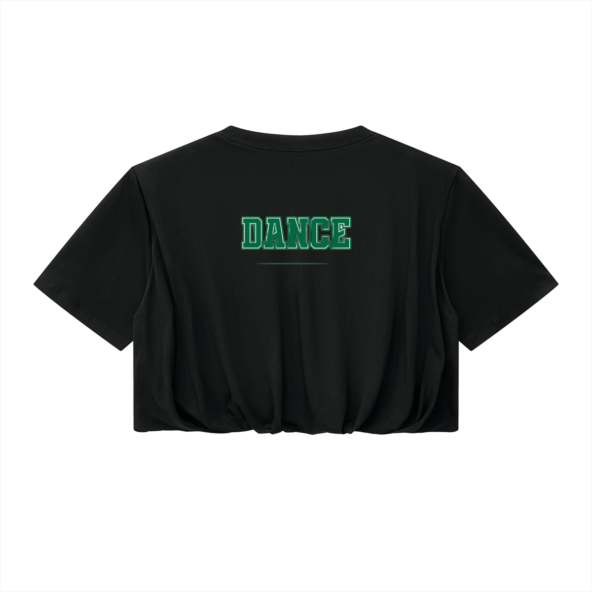 Womens Crop Bubble Hem T-Shirt for Casual Wear