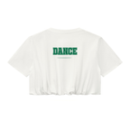 Womens Crop Bubble Hem T-Shirt for Casual Wear