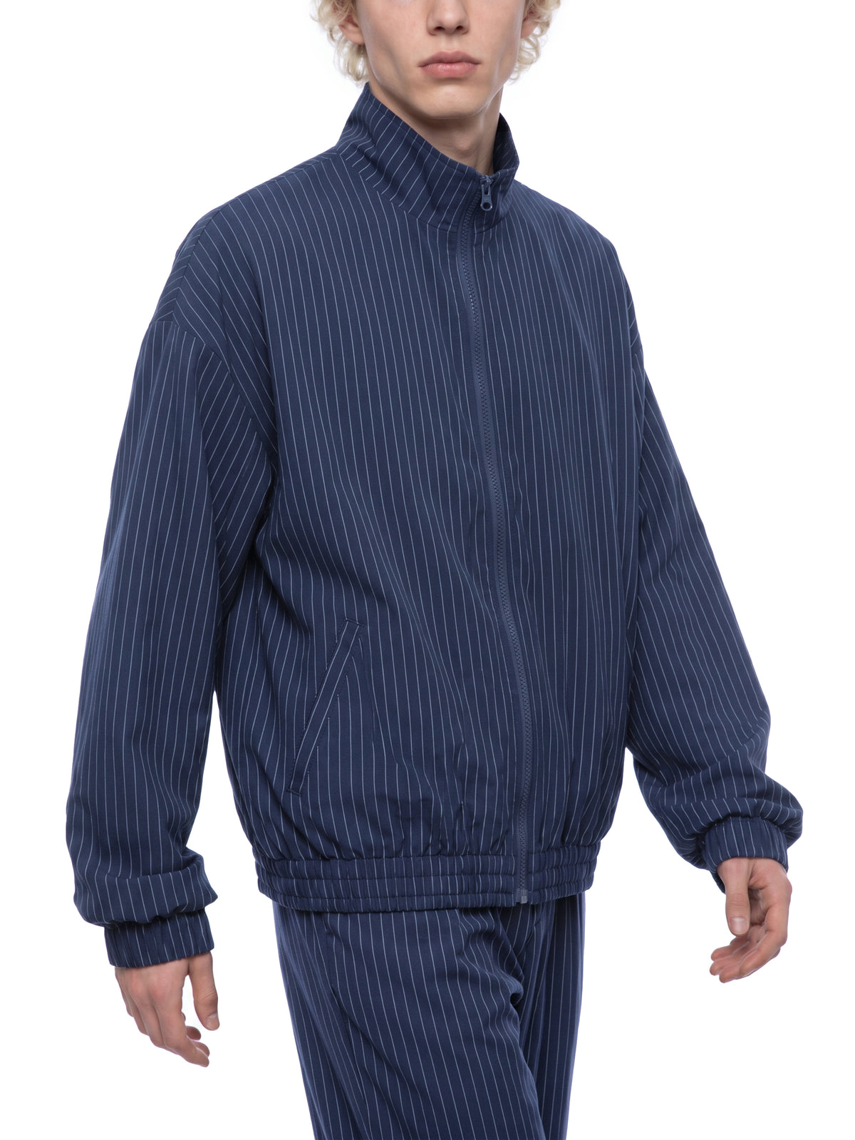 Unisex Striped Full-Zip Track Jacket