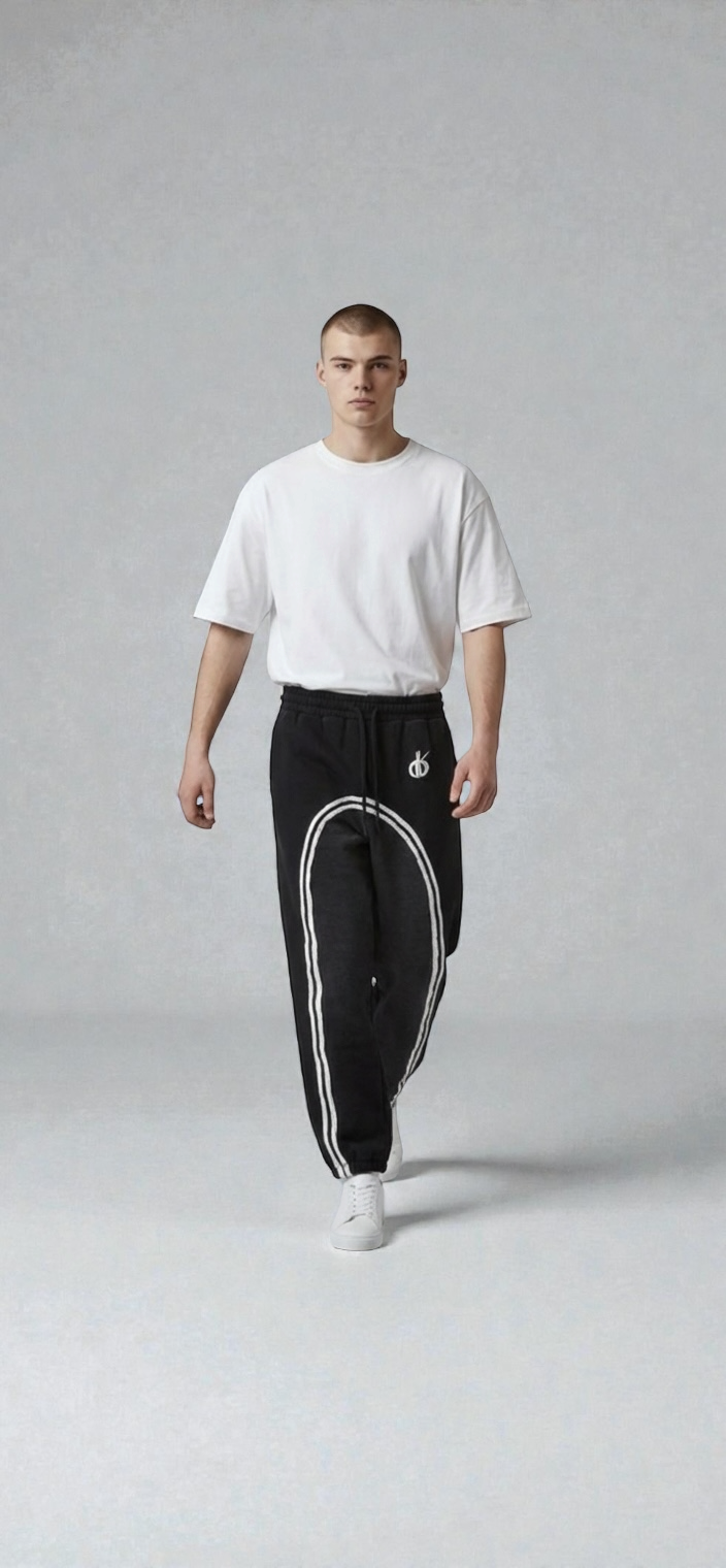 MONROE STORE Athletic Track Pants with Side Stripe Detail