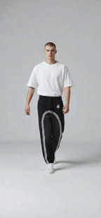 MONROE STORE Athletic Track Pants with Side Stripe Detail