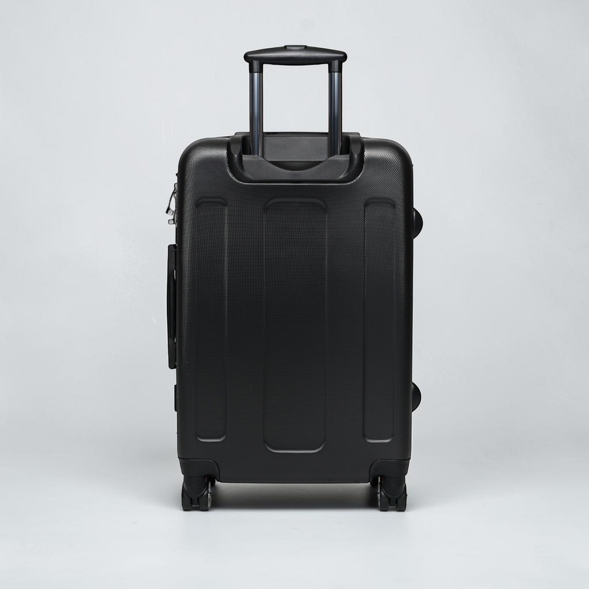 Maleta de viaje con ruedas y mango telescópico, en color negro, resistente y ligera, ideal para bailar y viajar con estilo.
