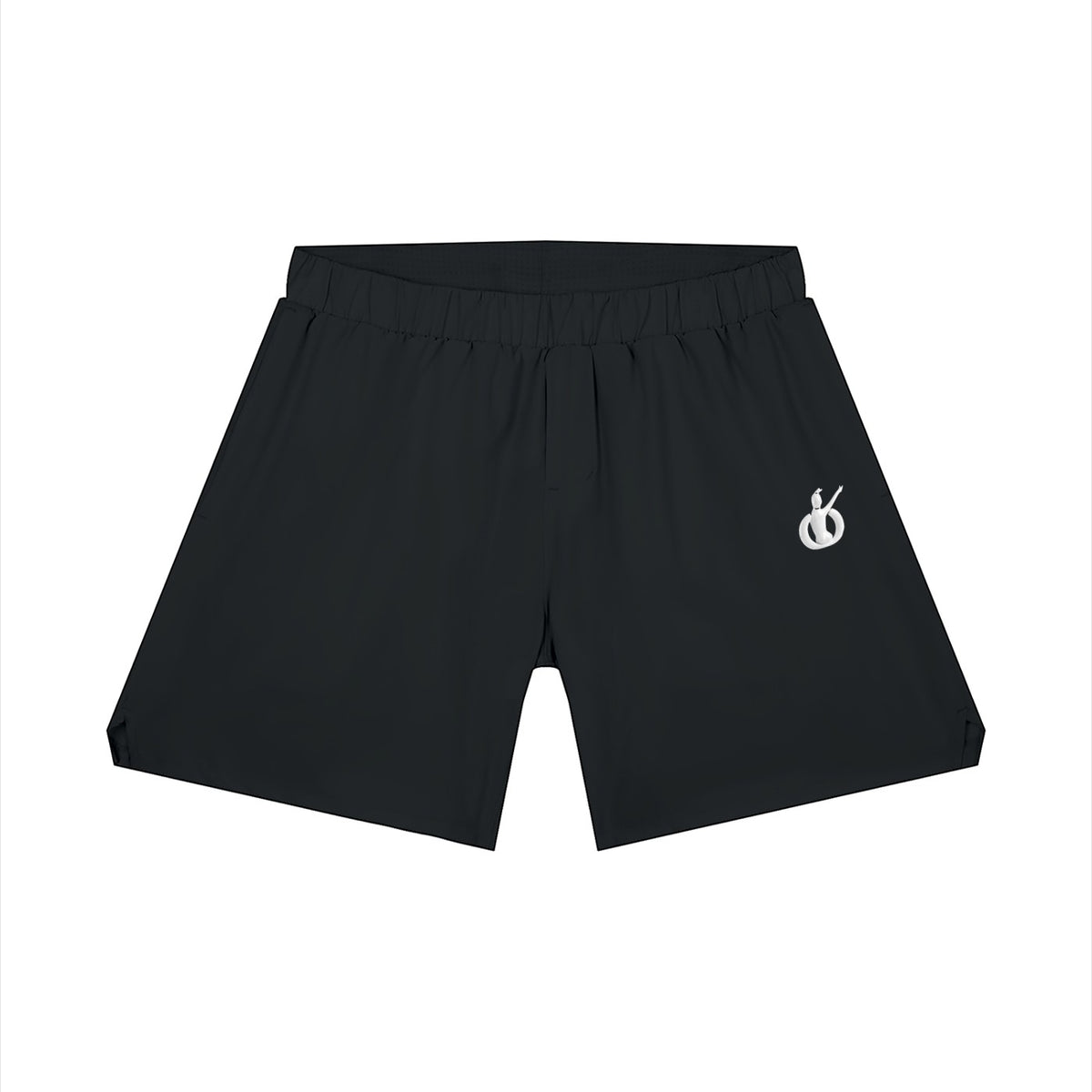 Pantalones cortos deportivos negros MONROE STORE de ajuste holgado con tejido técnico ligero y logo blanco